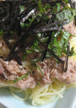 おろしツナの梅風味スパゲティ-レシピのメイン写真