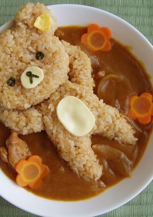 カレーのお風呂でのんびりくまさん-レシピのメイン写真