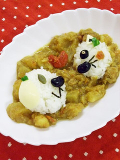 私の宝物 ワンコニャンコ♪デコカレー-レシピのメイン写真