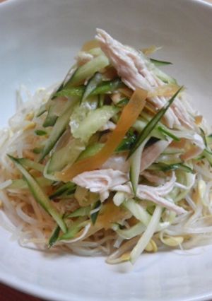 蒸し鷄と刻み奈良漬けの冷菜-レシピのメイン写真