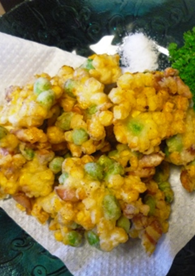 とうもろこしと枝豆のかき揚げ-レシピのメイン写真