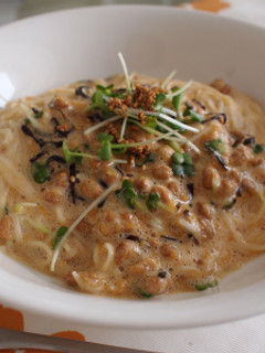 納豆こんぶの冷製パスタ-レシピのメイン写真