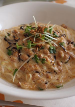 納豆こんぶの冷製パスタ-レシピのメイン写真