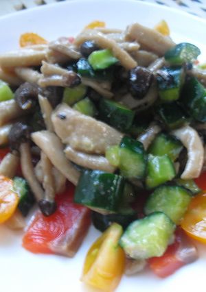刺身と野菜のわさび醤油和え-レシピのメイン写真