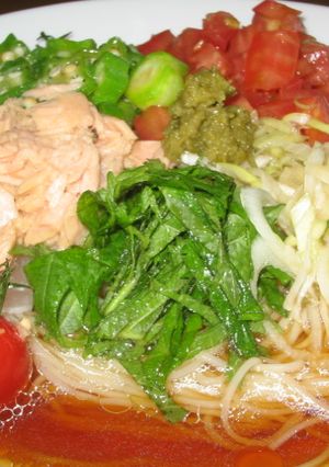 スパイシーたっぷり夏野菜ソーメン-レシピのメイン写真