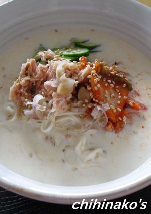 冷たい豆乳そうめん♪-レシピのメイン写真