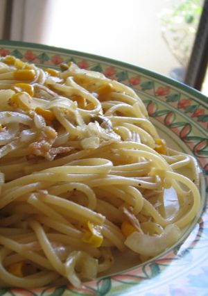 缶詰活用♪ツナとコーンのスパゲッティ-レシピのメイン写真