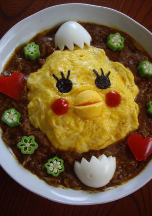 半熟卵のピヨちゃんカレー❤-レシピのメイン写真