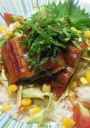 和風醤油バルサミコのさっぱりサラダうな丼-レシピのメイン写真