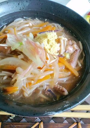 たっぷり野菜のあんかけ梅にゅう麺-レシピのメイン写真