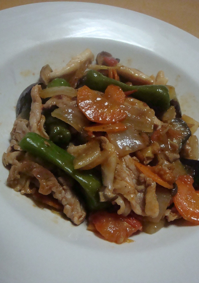 夏野菜と豚肉の炒め物♪-レシピのメイン写真