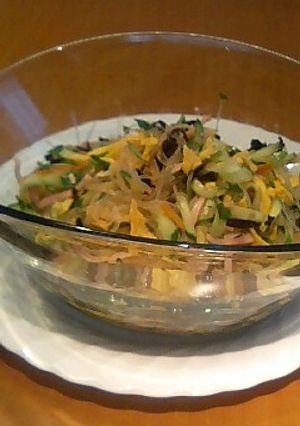 冷やし中華のたれで作る中華風春雨サラダ-レシピのメイン写真