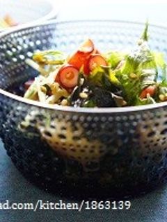 半夏生に♪タコと水菜の中華風ごま和え-レシピのメイン写真