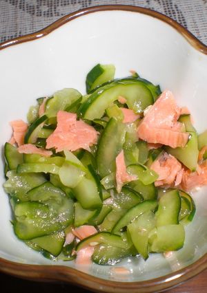 キュ～リno酢物☆鮭In♪♪-レシピのメイン写真