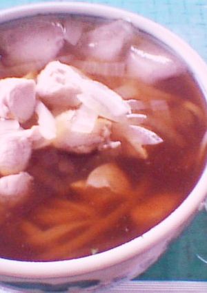 冷やしカレーうどんと梅もろきゅう-レシピのメイン写真