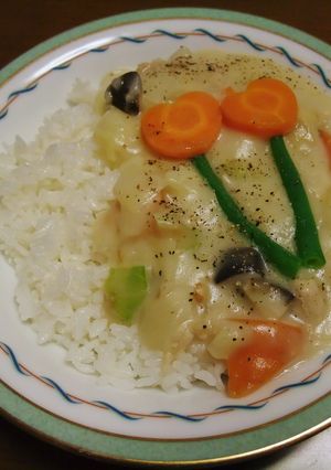 シチューにお花を咲かせましょう♪-レシピのメイン写真
