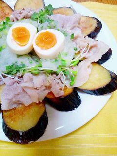 うま♪揚げ茄子と豚しゃぶのおろしポン酢☆-レシピのメイン写真