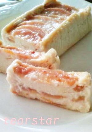 油卵なし新食感ヨーグルトおからケーキ☆桃-レシピのメイン写真