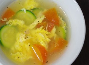 ズッキーニとトマトのさっぱりスープ-レシピのメイン写真