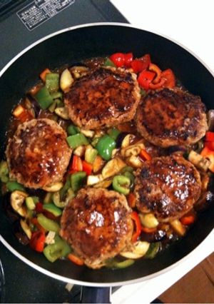 しょうがゴロゴロハンバーグ〜お酢風味〜-レシピのメイン写真