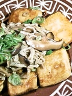 しっかり味!テリヤキ豆腐のきのこあんかけ-レシピのメイン写真