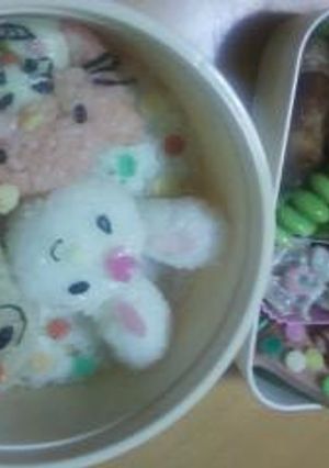 キャラ弁♪被り物ｷﾃｨｱﾝﾊﾟﾝﾏﾝ♪-レシピのメイン写真