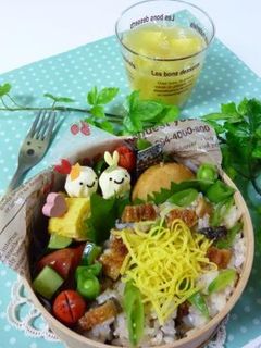 うなぎちらし寿司弁当(キャラ弁)-レシピのメイン写真