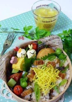 うなぎちらし寿司弁当（キャラ弁）-レシピのメイン写真
