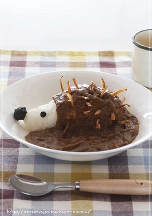 【デコカレー】ハリネズミくんカレー♪-レシピのメイン写真