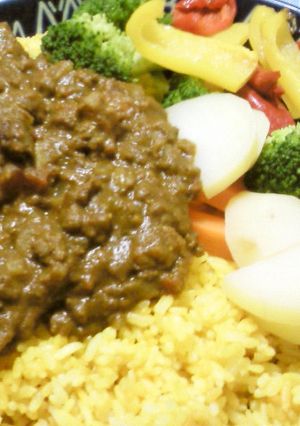 トマト缶使用♪ひき肉の夏野菜カレー-レシピのメイン写真