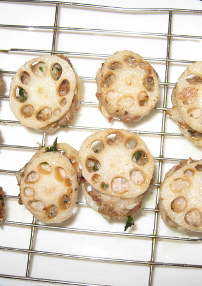 お肉の挟み揚げ蓮根-レシピのメイン写真