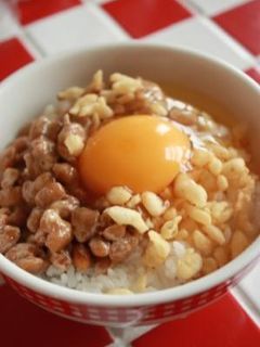 納豆&天かす入り♪卵かけご飯♡-レシピのメイン写真