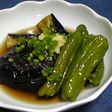 茄子の揚げ煮(獅子唐添え)
