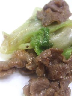 ♪弁当女子♪牛肉とレタスのオイスター炒め-レシピのメイン写真