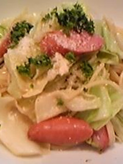 キャベツとソーセージのパスタ♪-レシピのメイン写真
