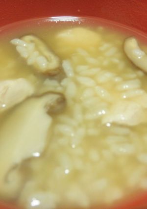 【鶏肉と】ささみ雑炊【しいたけで】-レシピのメイン写真