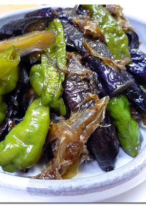 茄子としし唐 ♪ 花かつお ♪炒め煮-レシピのメイン写真