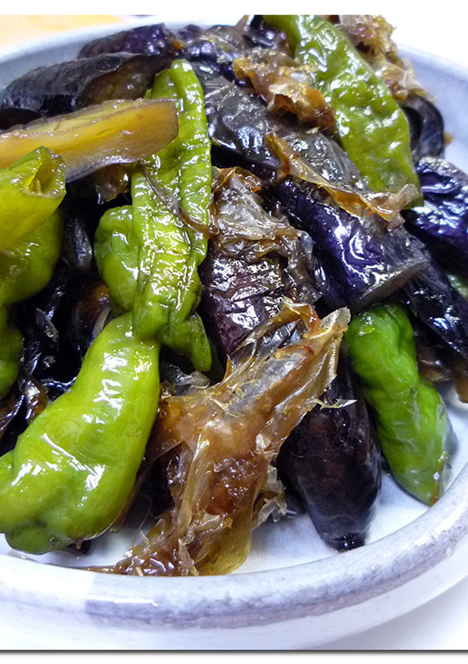 茄子としし唐 ♪ 花かつお ♪炒め煮-レシピのメイン写真