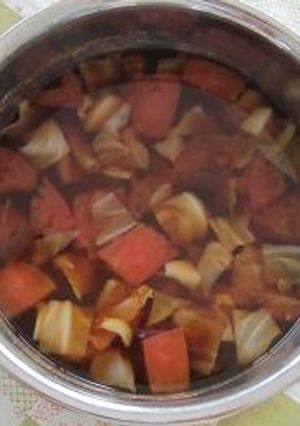 トマトとキャベツのお味噌汁-レシピのメイン写真
