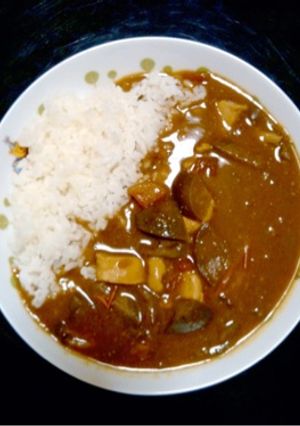ナスとトマトのイカレー-レシピのメイン写真