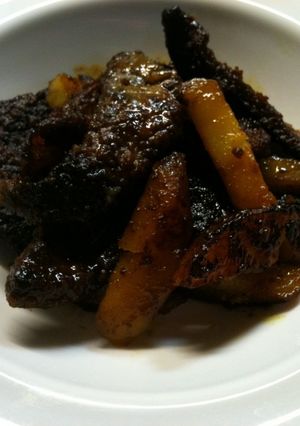 レバーとじゃがいものカレー炒め-レシピのメイン写真