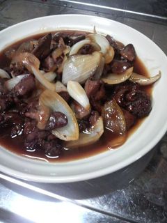 鶏レバーと玉ねぎの甘辛炒め-レシピのメイン写真