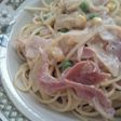 ベーコンクリームパスタ