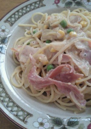 ベーコンクリームパスタ-レシピのメイン写真