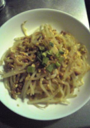 【ノンオイル】もやしと納豆の炒め物-レシピのメイン写真