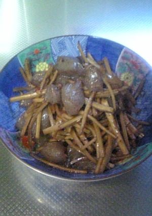 こんにゃくとごぼうのきんぴら-レシピのメイン写真