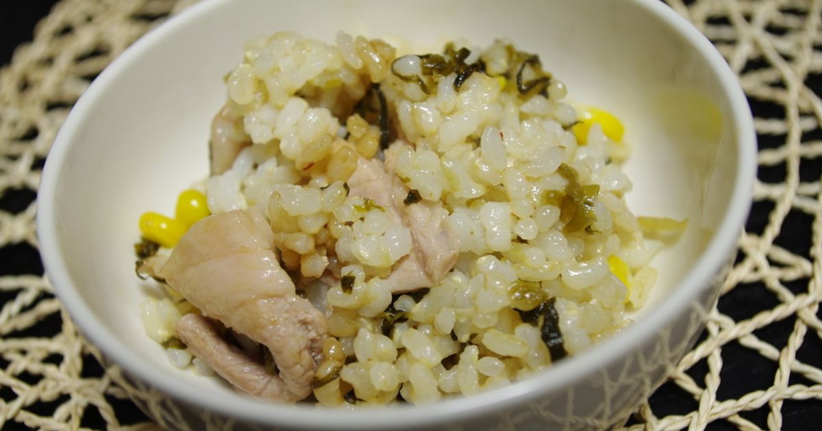 豚肉とコーンの高菜チャーハン by wappa 【クックパッド】 簡単