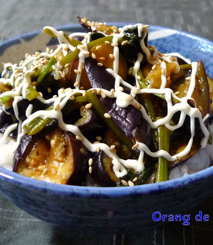 茄子とつるむらさきのモリ②丼✿-レシピのメイン写真