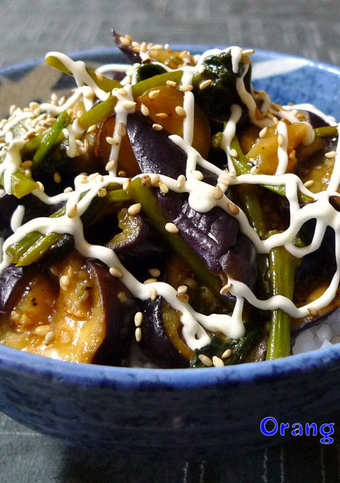 茄子とつるむらさきのモリ②丼✿-レシピのメイン写真