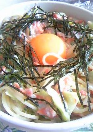 鮭クリームパスタ-レシピのメイン写真